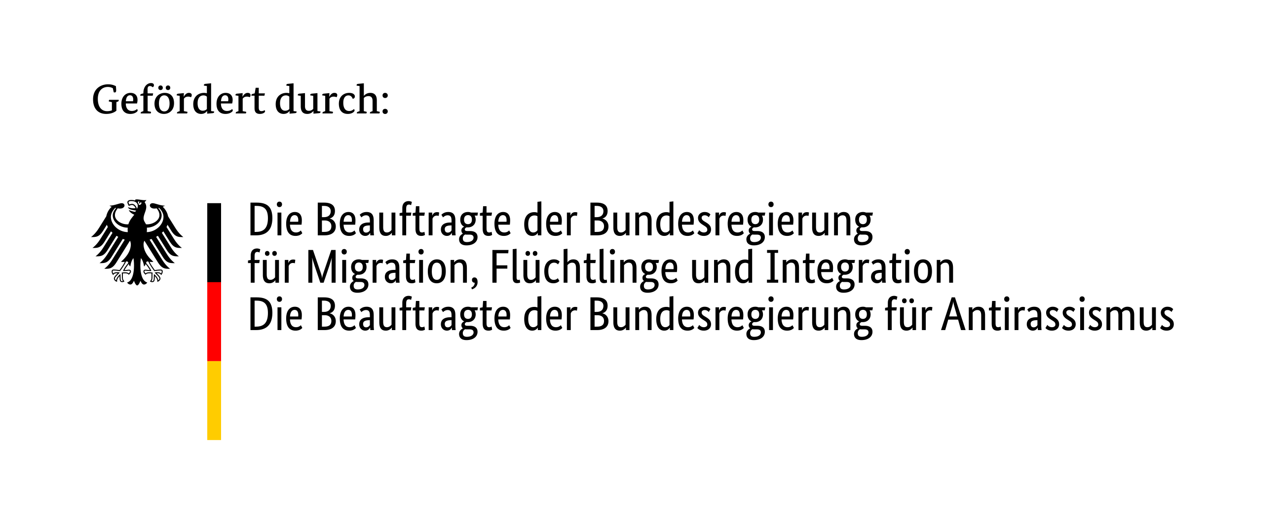 Logo: Beauftragte der Bundesregierung für Migrtion, Flüchtlinge und Integration